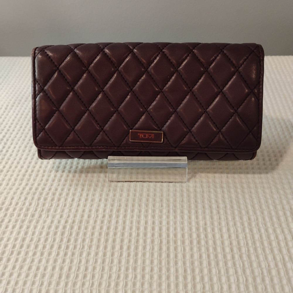 Tumi Quilted Deep Purple Wallet